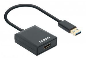 Manhattan USB 3.2 Gen 1 (USB 3.0) Adapter [1x USB 3.2 Gen 1 stekker A (USB 3.0) - 1x HDMI-bus] 153690