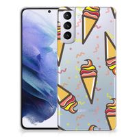 Samsung Galaxy S21 Plus Siliconen Case Icecream - thumbnail