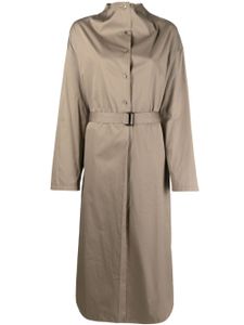 LEMAIRE robe en coton à taille ceinturée - Vert