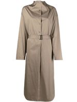LEMAIRE robe en coton à taille ceinturée - Vert