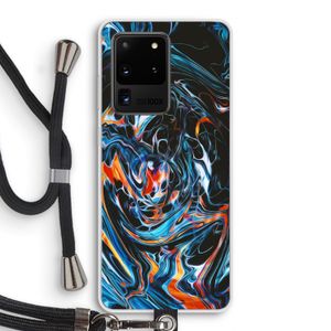 Black Unicorn: Samsung Galaxy S20 Ultra Transparant Hoesje met koord