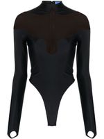 Mugler body à design à empiècements - Noir