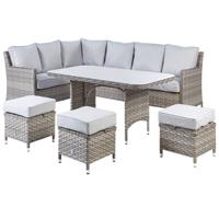 Beliani LACONA - Loungeset-Grijs-PE rotan