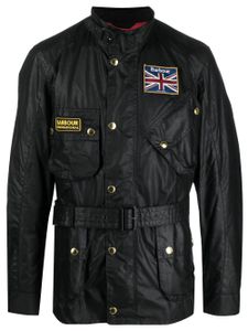 Barbour manteau à patch logo - Noir