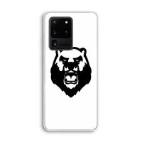 Angry Bear (white): Samsung Galaxy S20 Ultra Transparant Hoesje