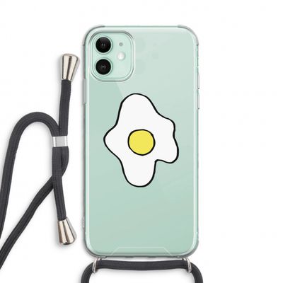 Spiegelei: iPhone 11 Transparant Hoesje met koord