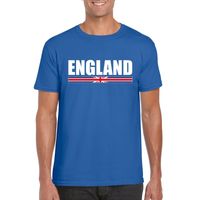 Blauw Engeland supporter t-shirt voor heren