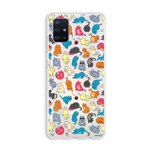 Kleurrijke katten: Galaxy A51 4G Transparant Hoesje