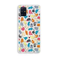 Kleurrijke katten: Galaxy A51 4G Transparant Hoesje