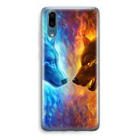 Fire & Ice: Huawei P20 Transparant Hoesje