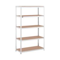 Stellingkast - 120 x 50 x 200 cm - voor 5 x 150 kg - Grijs