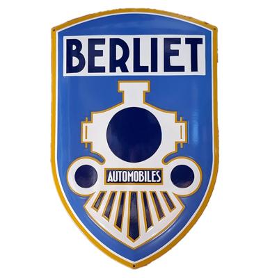 Berliet Automobiles Emaille Bord - 65 x 42cm