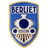 Berliet Automobiles Emaille Bord - 65 x 42cm