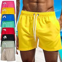 heren zwemshorts zwembroek met mesh voering boardshort sneldrogende bodems ademend rekbaar trekkoord met zakken - zwemmen surfen strand watersporten effen lente zomer Lightinthebox