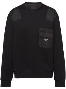 Prada sweat à plaque logo - Noir