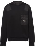 Prada sweat à plaque logo - Noir - thumbnail