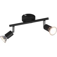 LED Plafondspot - Trion Pamo - GU10 Fitting - 2-lichts - Rond - Mat Zwart - Aluminium - thumbnail