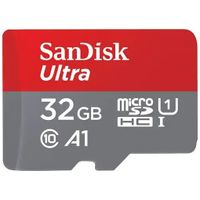 SanDisk MicroSDHC Ultra Android 32GB 120MB/s Class 10 A1 - 2pak Micro SD-kaart Grijs SanDisk MicroSDHC Ultra Android 32GB 120MB/s Class 10 A1 - 2pak Micro SD-kaart Grijs