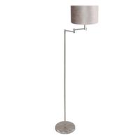 Mexlite Vloerlamp Bella Staal Lampenkap Ø 30cm Zink - Taupe E27