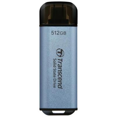 Transcend ts2tesd300c esd300c external ssd, 2 tb, usb type-c, 10 gbps, 1050/ 950 mb/s, blue