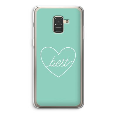 Best heart pastel: Samsung Galaxy A8 (2018) Transparant Hoesje