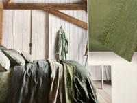 Vandijck Pure 07 W.Band Dekbedovertrek earth green 140x200/220 cm