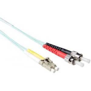 ACT 3 meter LSZH Multimode 50/125 OM3 glasvezel patchkabel duplex met LC en STconnectoren