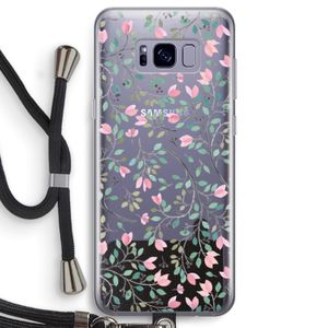 Sierlijke bloemen: Samsung Galaxy S8 Transparant Hoesje met koord