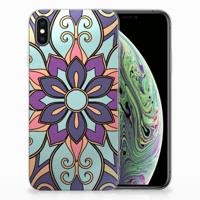 Apple iPhone Xs Max | TPU Case | Purple Flower