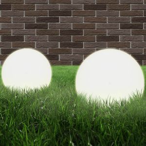 VidaXL Led-bollampen 2 st rond 20 cm pmma