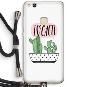 I love cacti: Huawei Ascend P10 Lite Transparant Hoesje met koord