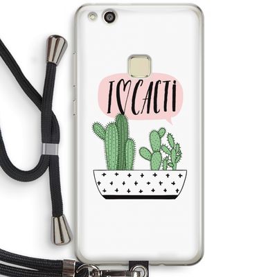 I love cacti: Huawei Ascend P10 Lite Transparant Hoesje met koord