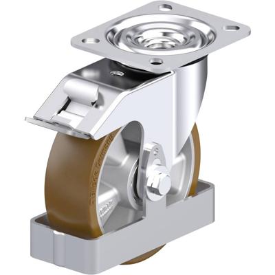 Blickle L-ALB 125K-FI-FS Plaatstalen zwenkwiel Wieldiameter: 125 mm Draagvermogen (max.): 250 kg 1 stuk(s)