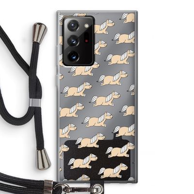 Ponys: Samsung Galaxy Note 20 Ultra / Note 20 Ultra 5G Transparant Hoesje met koord