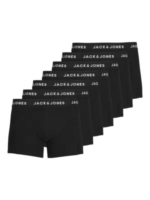 Jack and Jones 7-Pack heren boxershort - Uni Black - Katoenen heren onderbroeken zwart - Multipack
