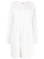 Ports 1961 robe en maille Flutter à manches longues - Blanc