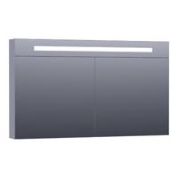 Brauer Promise Deluxe Spiegelkast - 120 cm - met Directe Verlichting - 2 Dubbelzijdige Spiegeldeuren - Mat Grijs