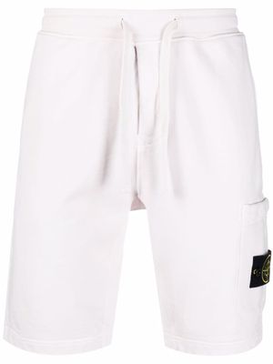 Stone Island short de sport à patch logo - Rose