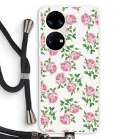 Kleine roosjes: Huawei P50 Transparant Hoesje met koord
