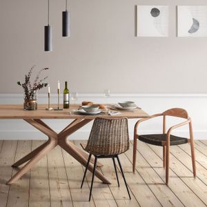 Kave Home Eettafel 'Armande' 200 x 100cm, kleur Licht Eiken