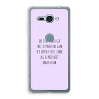 Gek: Sony Xperia XZ2 Compact Transparant Hoesje Gek: Sony Xperia XZ2 Compact Transparant Hoesje