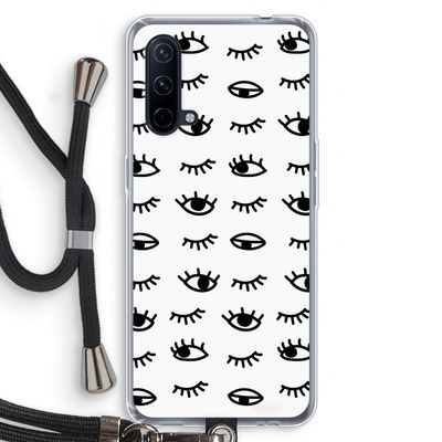 Eye pattern #2: OnePlus Nord CE 5G Transparant Hoesje met koord