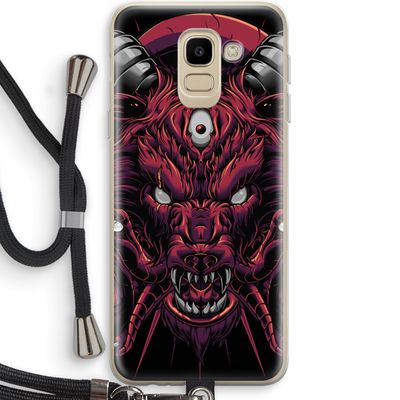 Hell Hound and Serpents: Samsung Galaxy J6 (2018) Transparant Hoesje met koord