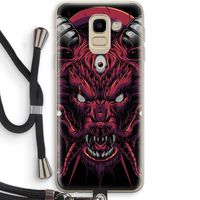 Hell Hound and Serpents: Samsung Galaxy J6 (2018) Transparant Hoesje met koord