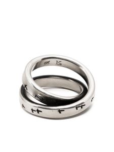 WERKSTATT:MÜNCHEN bague Bird Flight à design superposé - Argent