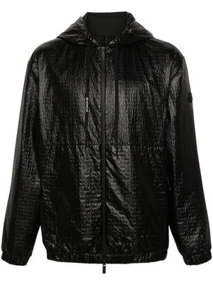 Moncler veste à logo embossé - Noir