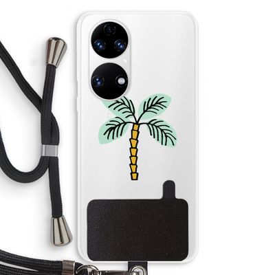 Palmboom: Huawei P50 Transparant Hoesje met koord