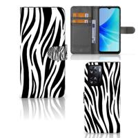PPO A57 | A57s | A77 4G | Telefoonhoesje | Met pasjeshouder | Zebra