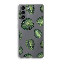 Tropische bladeren: Samsung Galaxy S21 Transparant Hoesje