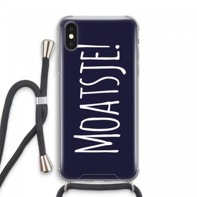 Moatsje!: iPhone XS Max Transparant Hoesje met koord